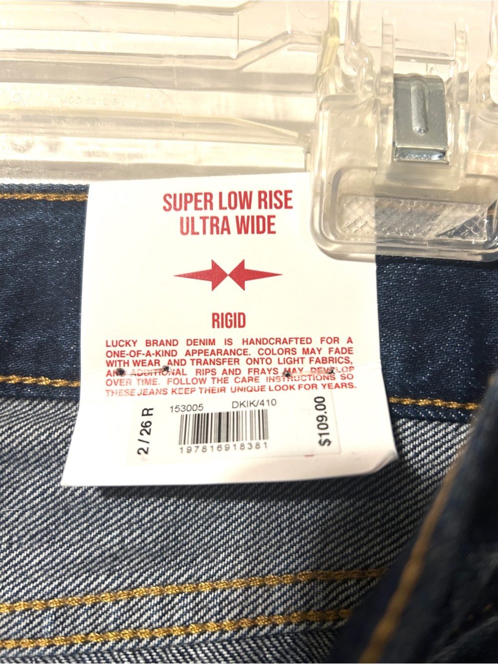 NWT Lucky Brand Super Low Rise Ultra Wide jeans - Picture 5 of 5